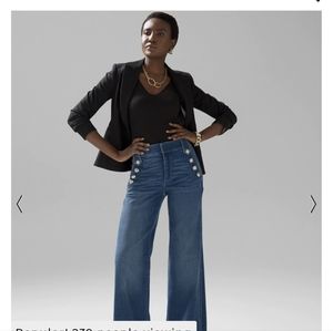 White House Black Market High-Rise Wide Leg Jeans